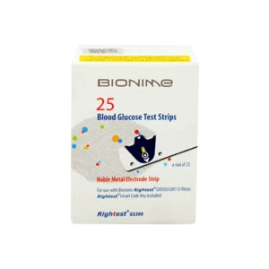 نوار تست قند خون بایونیم ۲۵ عددی