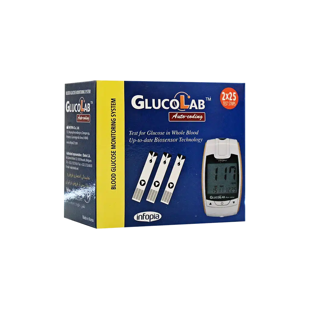 0026641_0.jpeg.webp نوار تست قند خون گلوکولب ۵۰ عددی
