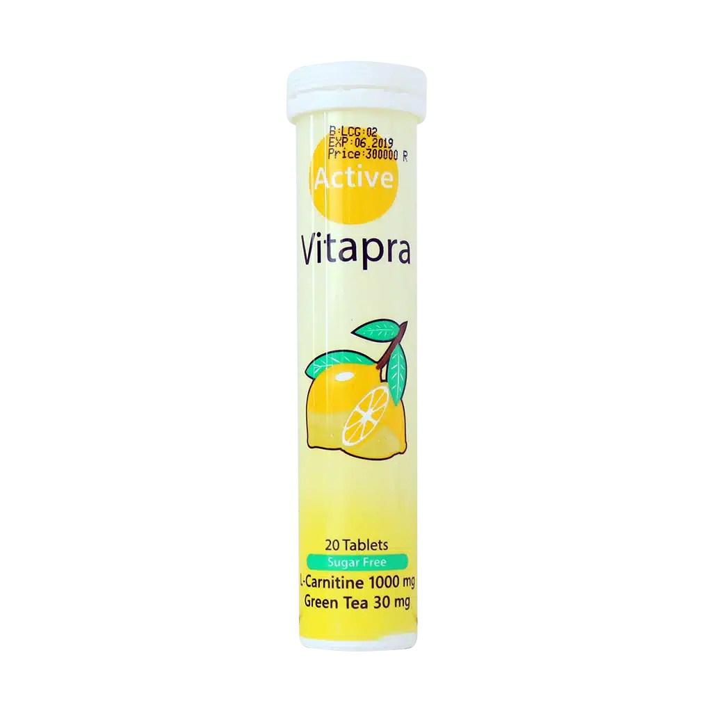 0027260_0.jpeg.webp قرص جوشان ال کارنیتین و چای سبز ویتاپرا ۲۰ عددی