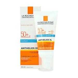 کرم ضدآفتاب بدون عطر لاروش پوزای مدل آنتلیوس کامفورت +SPF50 مناسب پوست های معمولی، خشک و حساس ۵۰ میلی لیتر