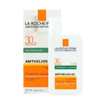 فلوئید ضد آفتاب مات ضد آکنه لاروش پوزای SPF30 مدل آنتلیوس AC مناسب پوست های چرب و دارای جوش حجم ۵۰ میلی لیتر