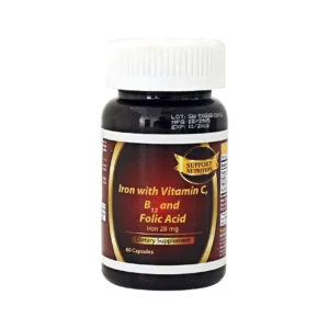 کپسول آهن به همراه ویتامین ث، B12 و فولیک اسید ساپورت نوتریشن ۶۰ عدد