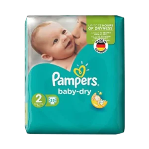 پوشک سایز ۲ پمپرز مدل Baby Dry بسته ۳۳ عددی