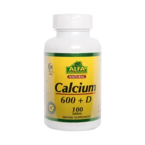 قرص کلسیم 600 و ویتامین D آلفا ویتامینز ۱۰۰ عدد