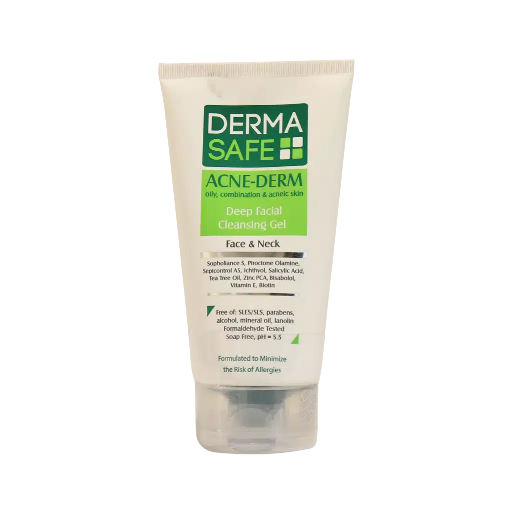 0028336_0.jpeg.webp ژل شستشوی صورت درماسیف مناسب پوست های چرب، مختلط و دارای آکنه ۱۵۰ میلی لیتر