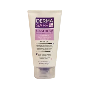 ژل شستشوی صورت و دور چشم درماسیف مناسب پوست های خشک حساس و مستعد قرمزی ۱۵۰ میلی لیتر