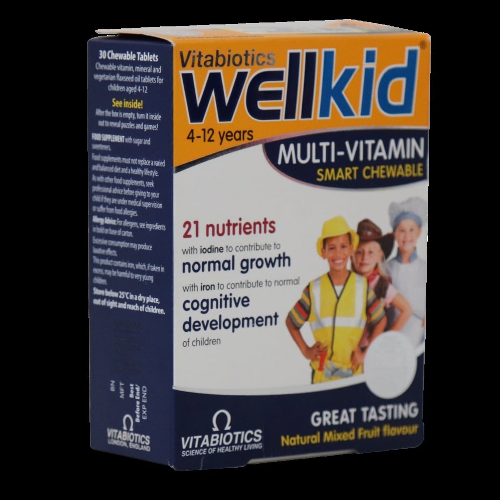 vitabiotics-well-kid-multi-vitamin-30-chewable-tablets قرص مولتی ویتامین جویدنی ول کید ویتابیوتیکس ۳۰ عددی