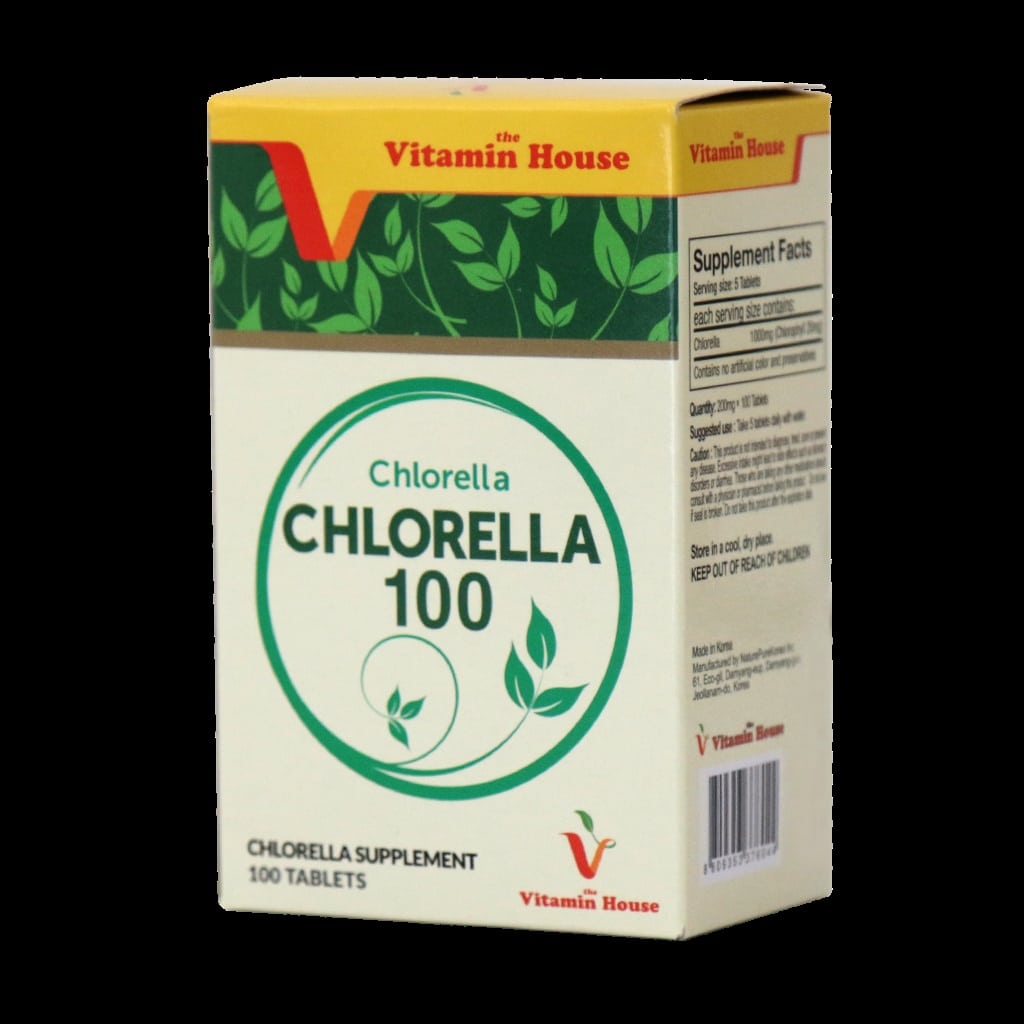 vitamin-house-chlorella-100-100-tabs قرص کلرلا ۱۰۰ ویتامین هاوس ۱۰۰ عددی