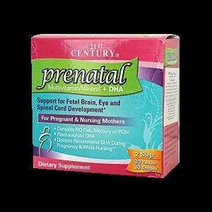 قرص و سافت ژل پریناتال مولتی ویتامین مینرال + دی اچ ای 21 سنتری