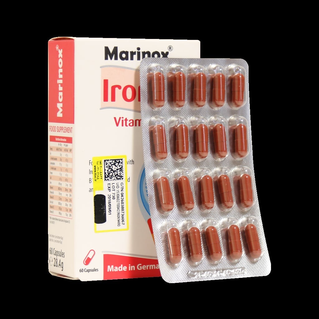 marinox-iron-plus-60-caps کپسول آیرون پلاس مارینوکس