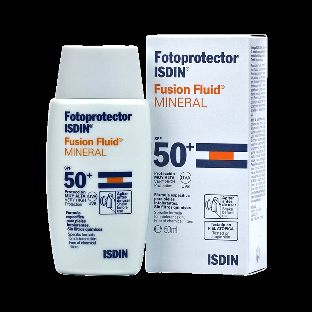 isdin-fotoprotector-fusion-fluid-mineral-spf50-50-ml فلوئید ضد آفتاب فیوژن مینرال ایزدین +SPF50 حجم ۵۰ میلی لیتر