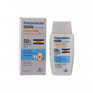 فلوئید ضد آفتاب مینرال کودک ⁺SPF50 ایزدین ۵۰ میلی لیتر