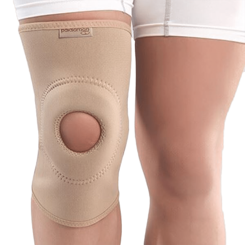 paksaman-neoprene-knee-support-with-springs-code-085 زانو بند طبی نئوپرنی چهار فنره پاک سمن کد ۰۸۵