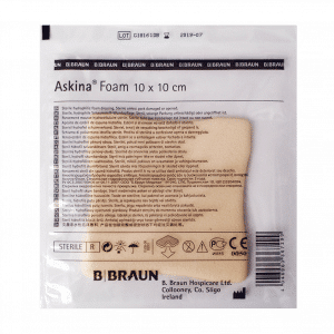 پانسمان فوم بدون چسب آسکینا بی بران ۱۰*۱۰ سانتی متر