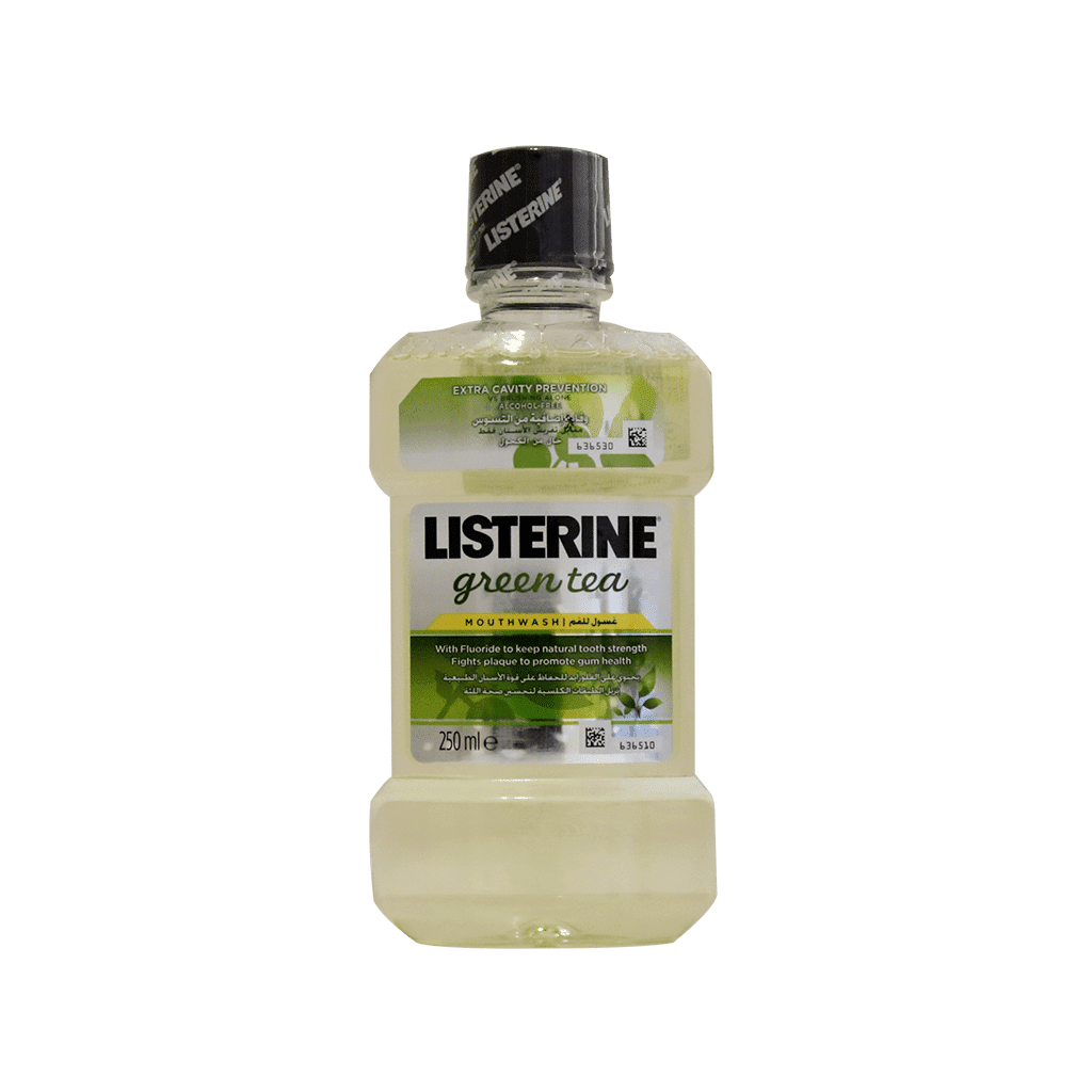 listerine-green-tea-mouthwash-250-ml دهانشویه چای سبز لیسترین ۲۵۰ میلی لیتر