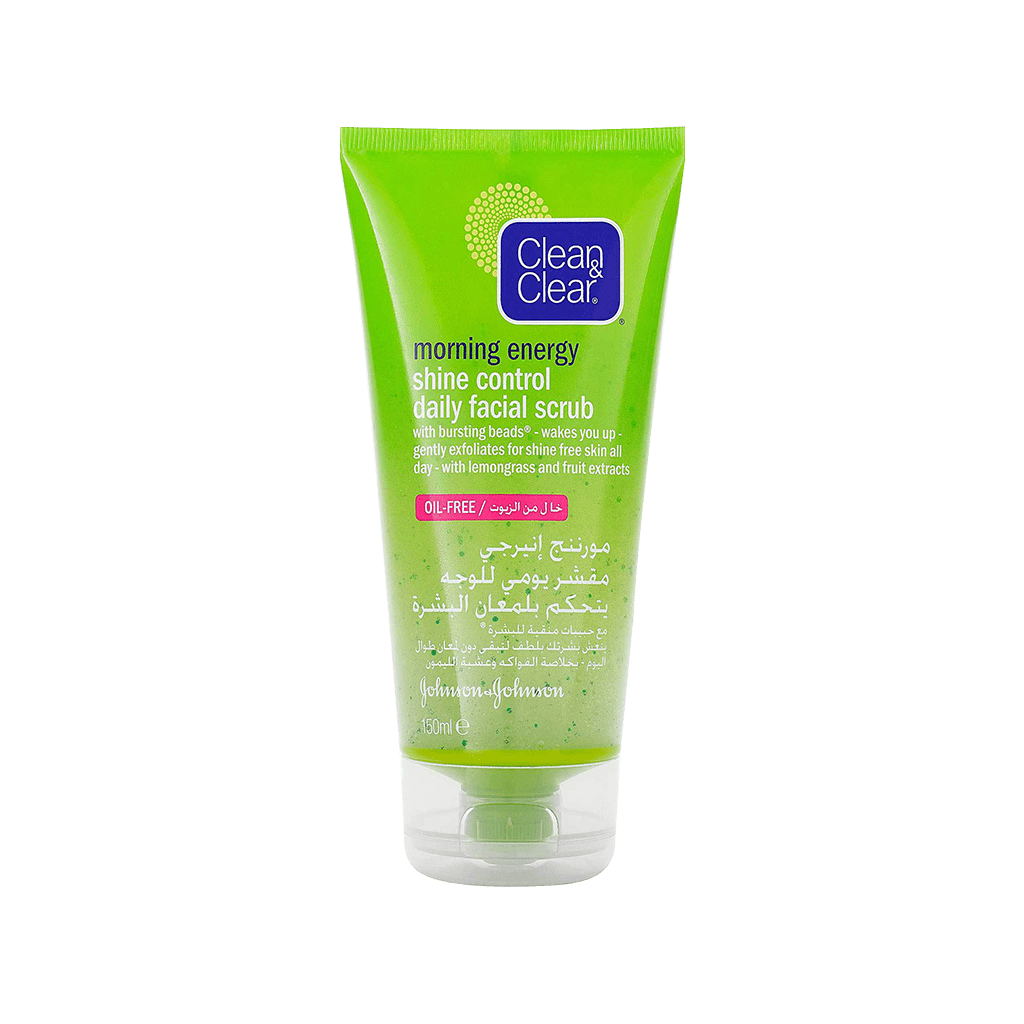 clean-and-clear-morning-energy-shine-control-daily-facial-scrub-150-ml اسکراب روزانه شاین کنترل کلین اند کلیر ۱۵۰ میلی لیتر