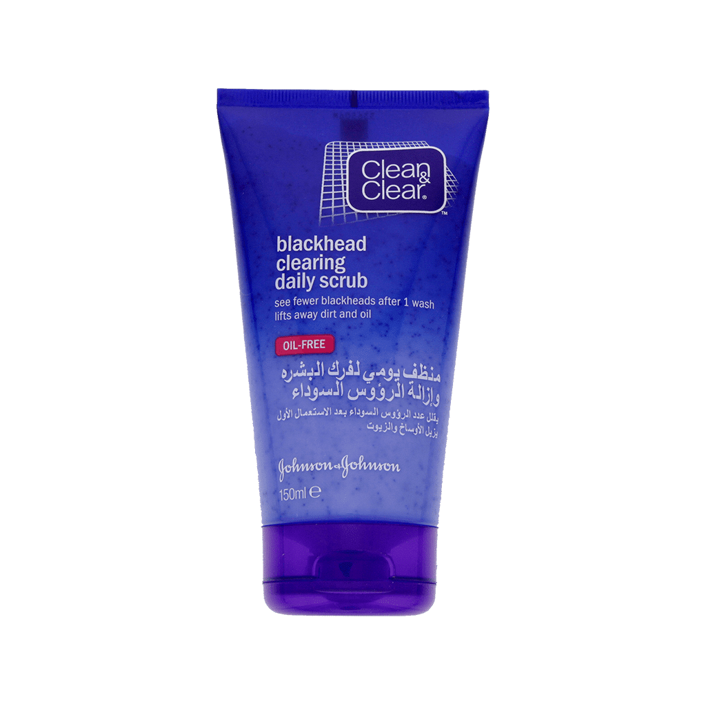 clean-and-clear-blackhead-clearing-scrub-150-ml اسکراب جوش های سرسیاه کلین اند کلیر ۱۵۰ میلی لیتر