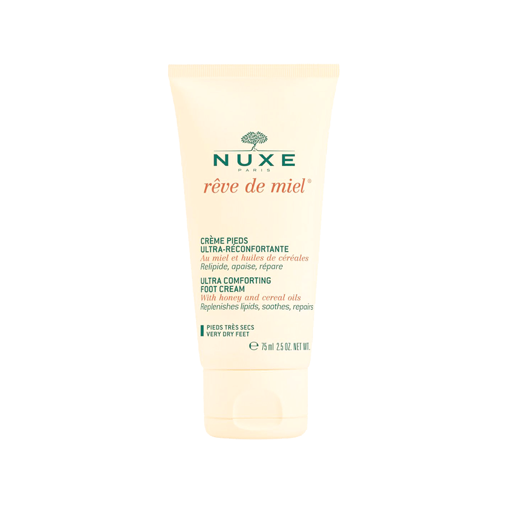 nuxe-reve-de-miel-foot-cream-75-ml کرم پا رودمییل نوکس مناسب پوست های خشک و آسیب دیده ۷۵ میلی لیتر