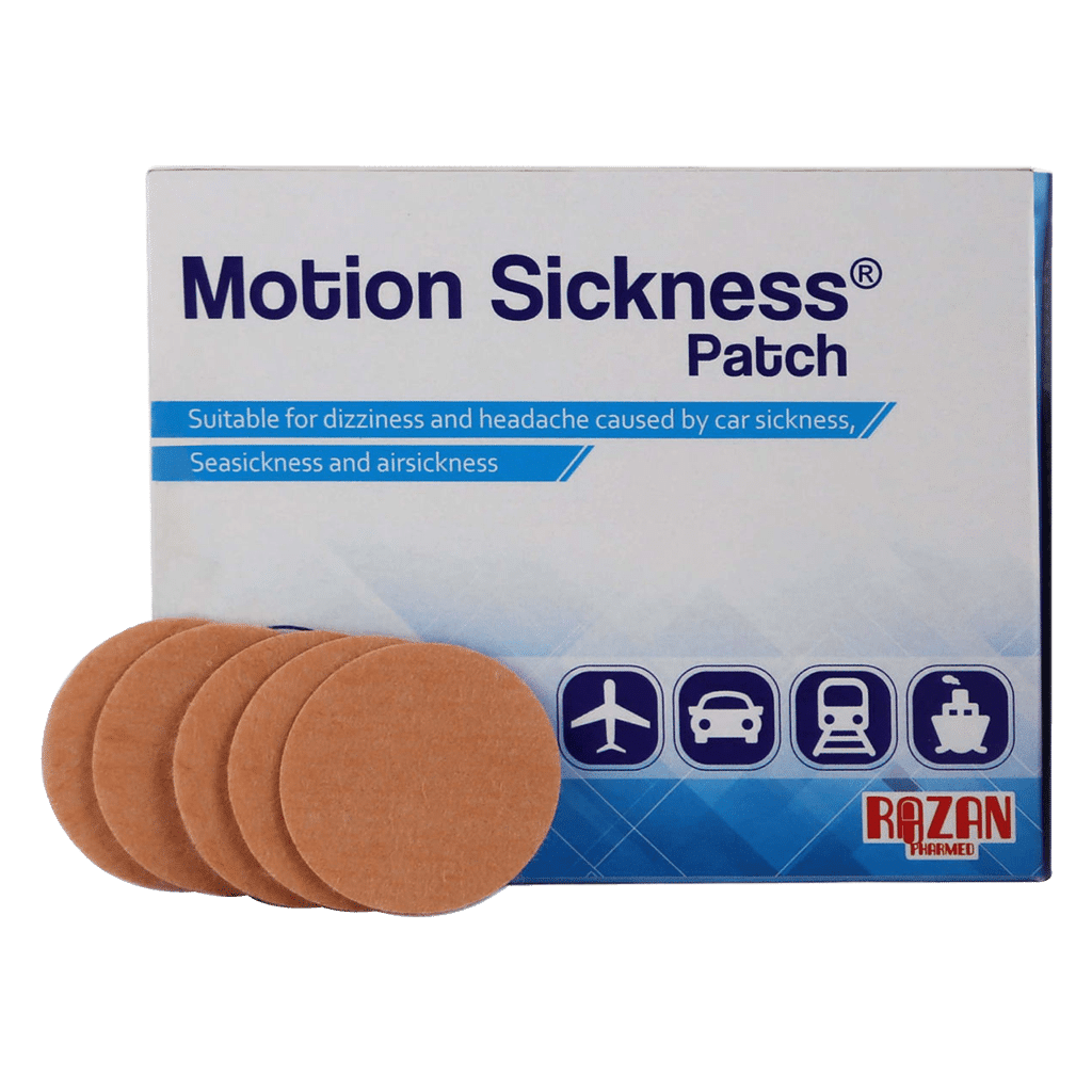 razan-pharmed-motion-sickness-patch-3-bags پچ ضد سرگیجه رازان فارمد ۳ عددی