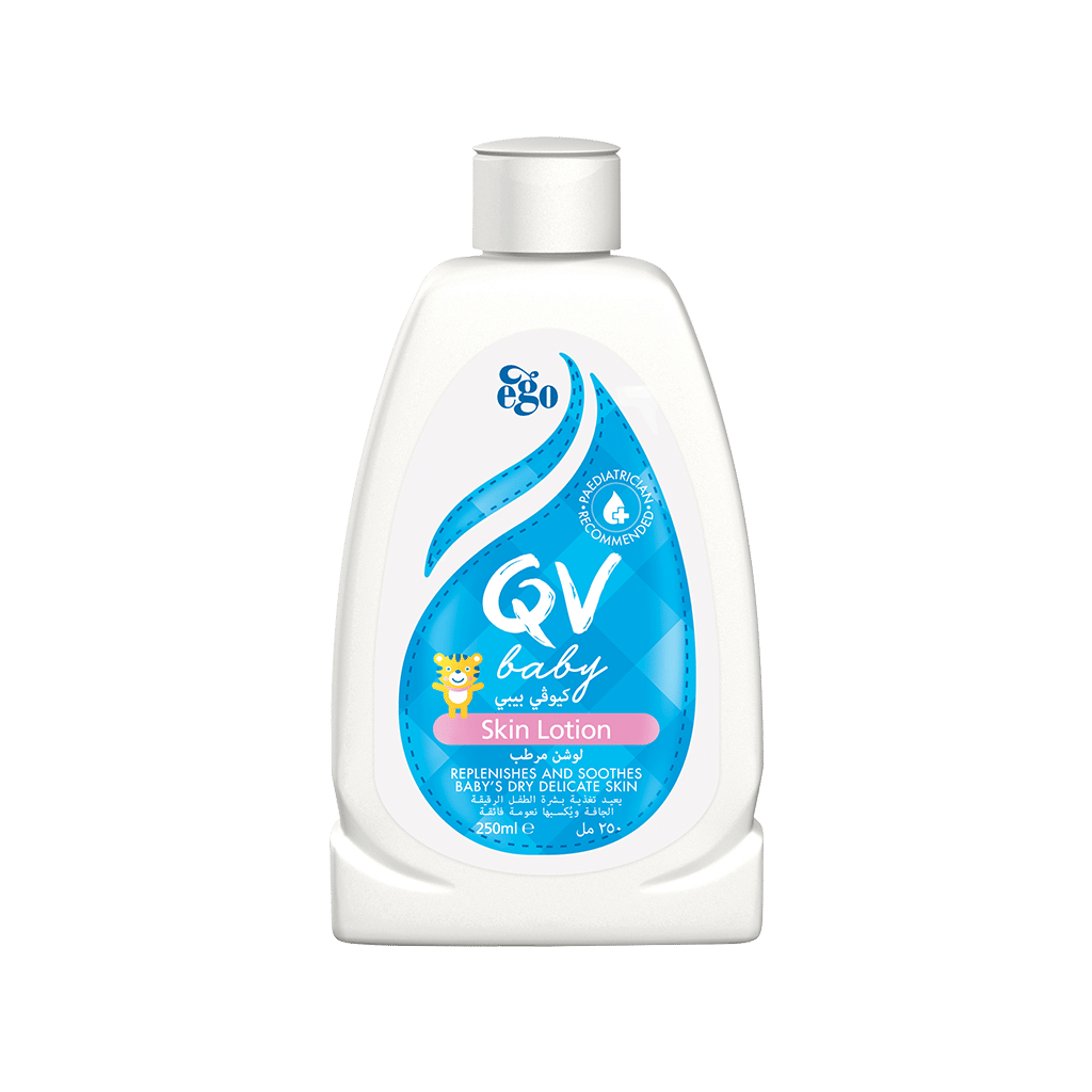 qv-baby-skin-lotion-250-ml لوسیون مرطوب کننده کودک کیووی ۲۵۰ میلی لیتر