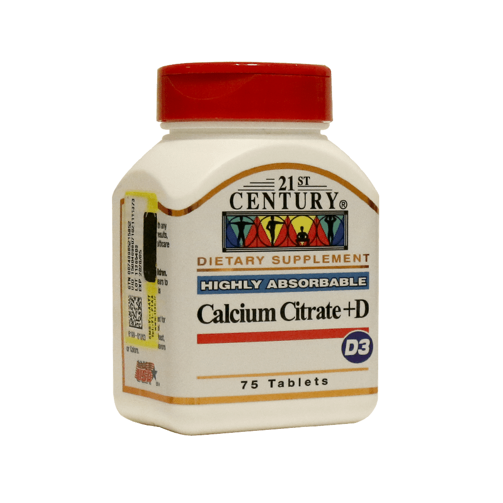 21st-century-calcium-citrate-d-75-tabs قرص کلسیم سیترات + د ۲۱ سنتری ۷۵ عدد
