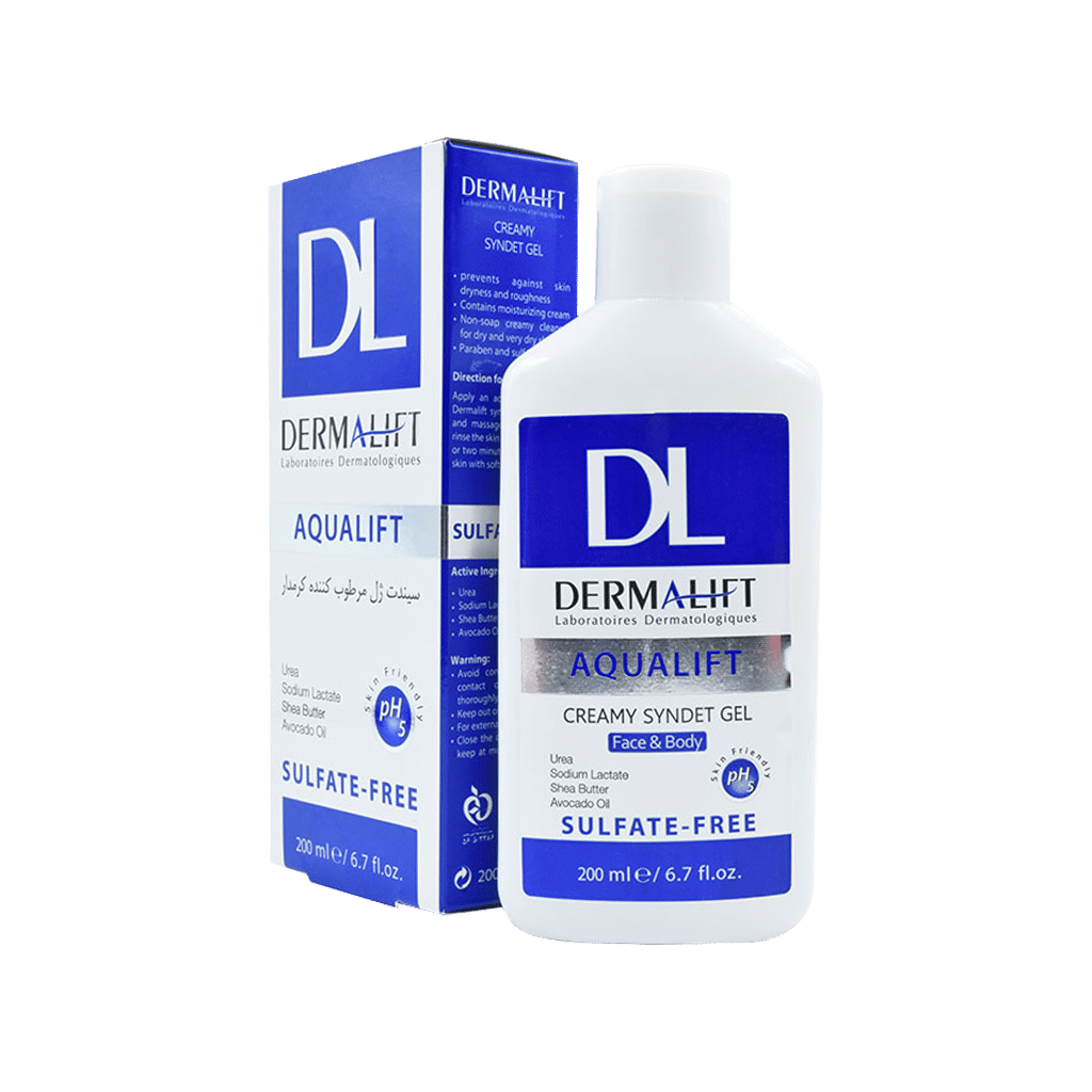 dermalift-aqualift-creamy-syndet-gel-skin-dry-200-ml سیندت ژل مرطوب کننده کرمدار درمالیفت مناسب پوست های خشک و خیلی خشک ۲۰۰ میلی لیتر
