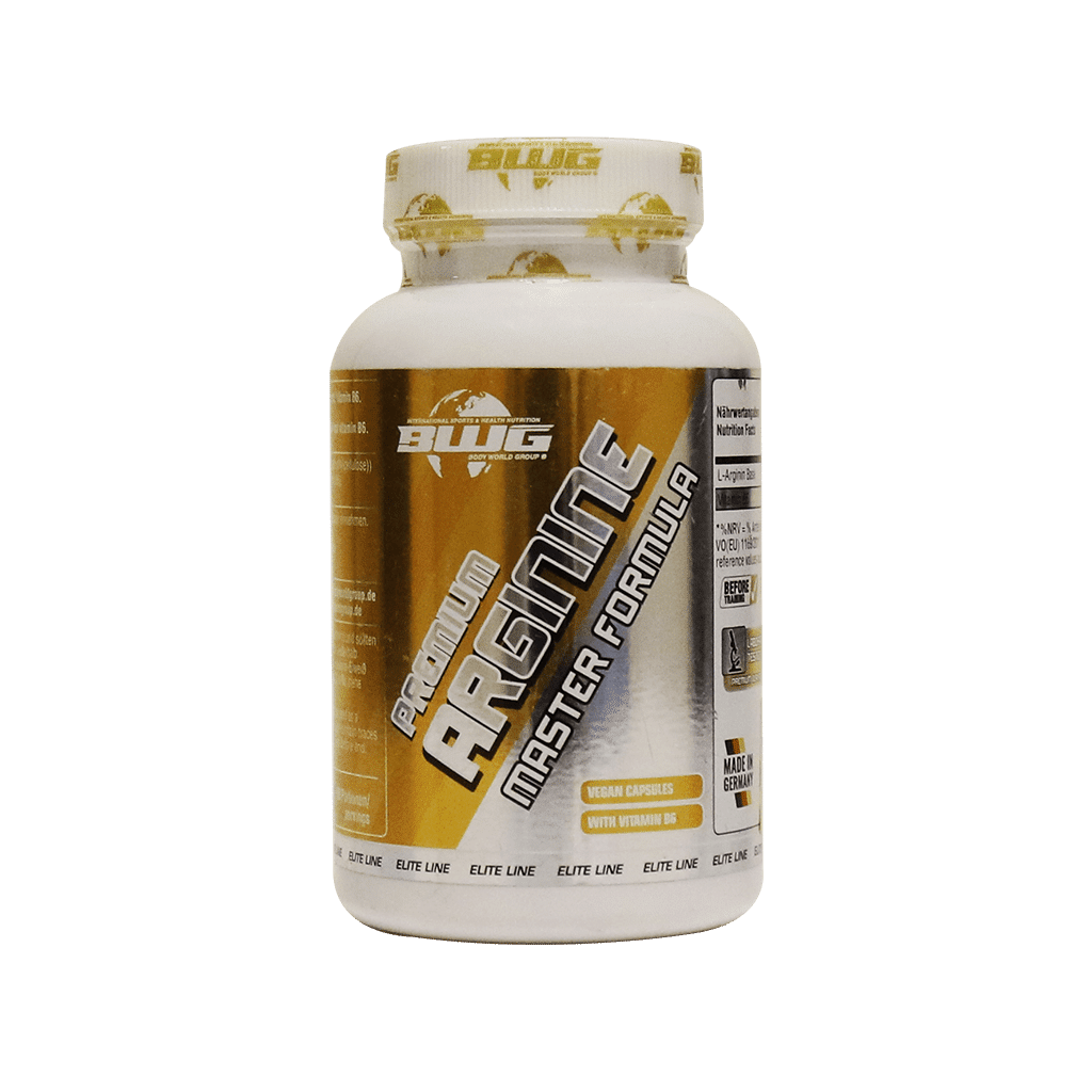 bwg-premium-arginine-master-formula-l-arginine-base-120-caps کپسول آرژنین مستر بادی ورلد ۱۲۰ عدد