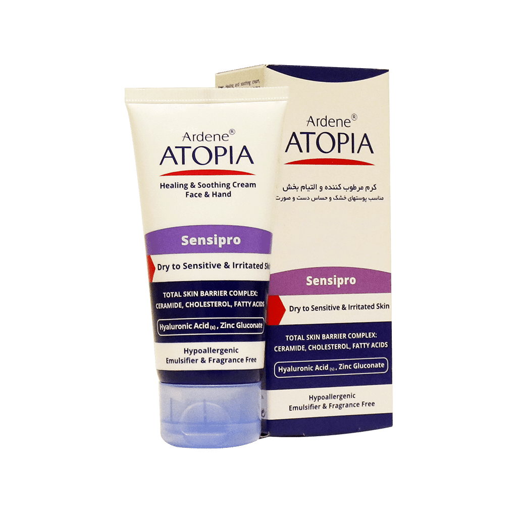 atopia-ardene-healing-soothing-cream-face-hand-dry-to-sensitive-irritated-skin-50-ml کرم مرطوب کننده و التیام بخش دست و صورت آتوپیا آردن مناسب پوست های خشک و حساس ۵۰ میلی لیتر