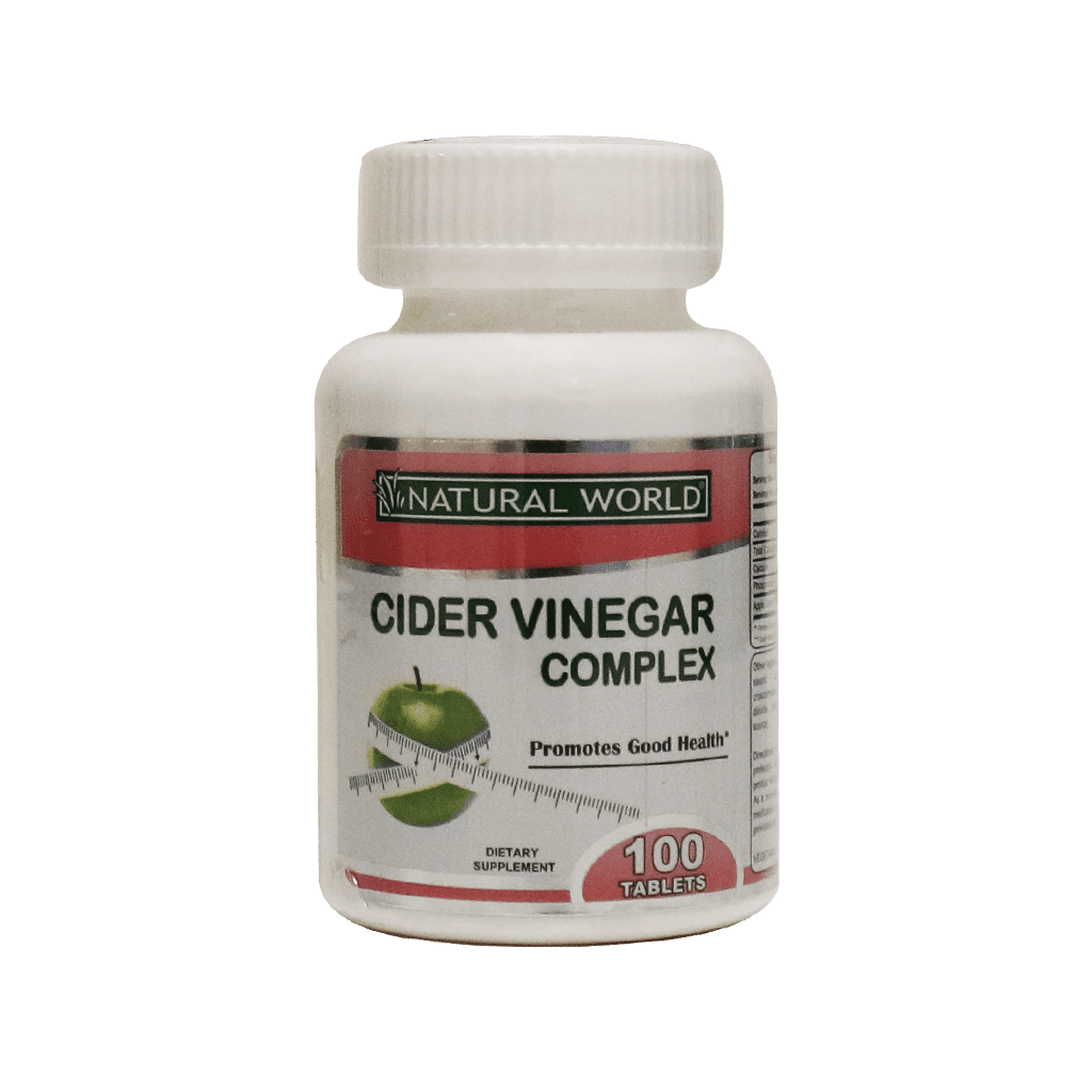 natural-world-cider-vinegar-complex-100-tab قرص سیدر وینگر کمپلکس (سرکه سیب) نچرال ورلد ۱۰۰ عددی
