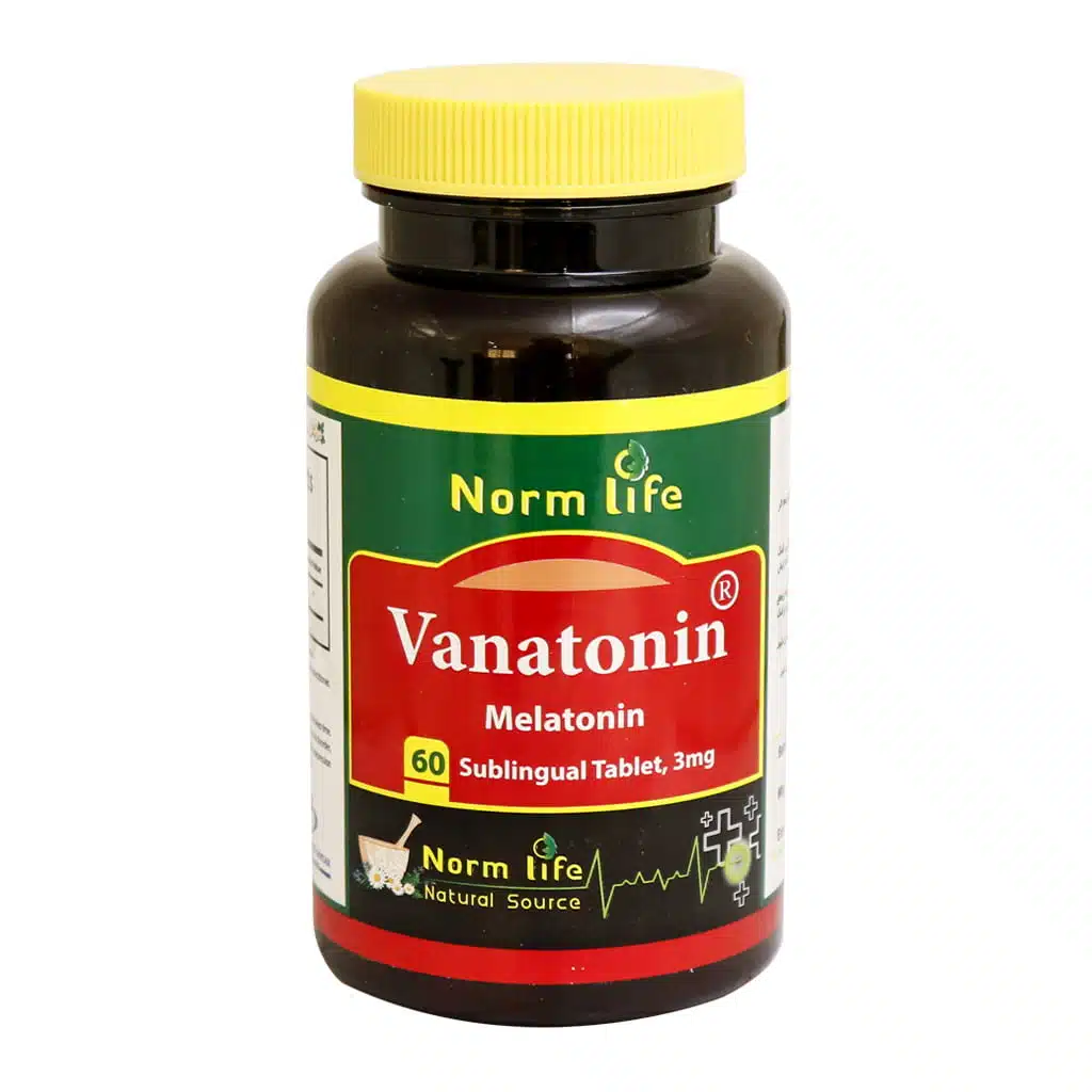 Norm-Life-Melatonin-Vanatonin.jpg.webp قرص زیر زبانی واناتونین ملاتونین 3 میلی گرم نورم لایف