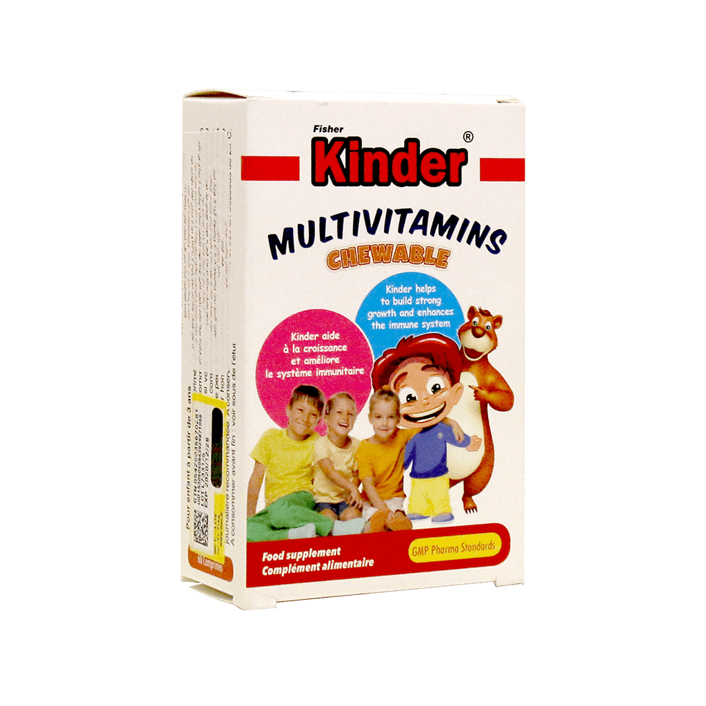 fisher-kinder-multivitamins-chewable-60-tabs قرص مولتی ویتامین جویدنی فیشر کیندر
