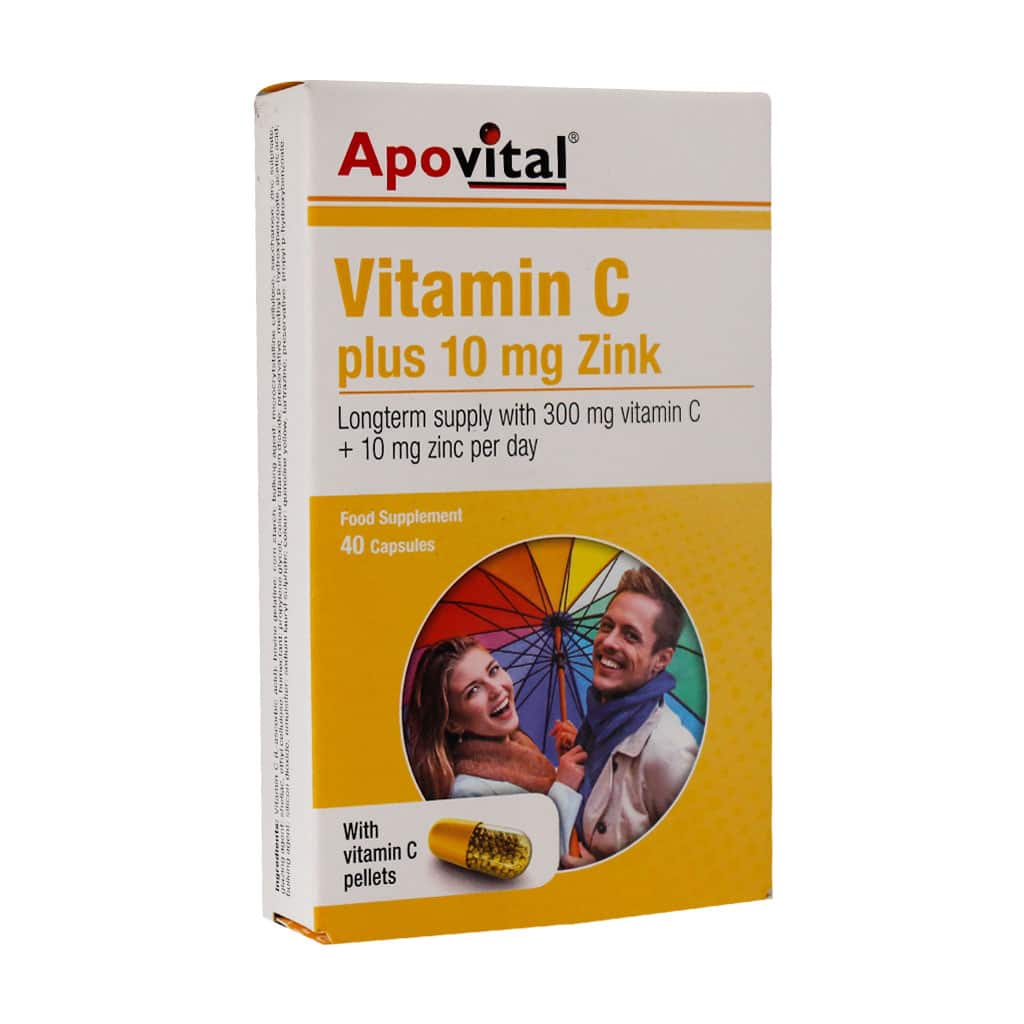 Apovital-Vitamin-C-Plus-Zink کپسول ویتامین C و زینک آپوویتال