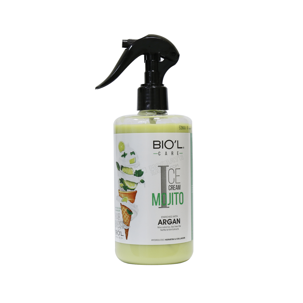 biol-hair-lotion-ice-cream-mojito-400-ml لوسیون مو بستنی موهیتو بیول بدون آبکشی 400 میلی لیتر