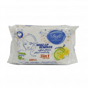 دستمال مرطوب پاک کننده آرایش ۲۰ عددی دافی