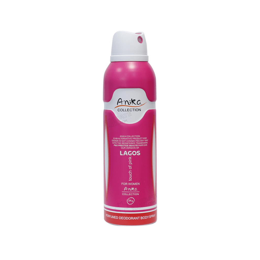 anika-spray-lagos-touch-of-pink-for-women اسپری خوشبو کننده زنانه آنیکا مدل لاگوس تاچ آف پینک 200 میلی لیتر