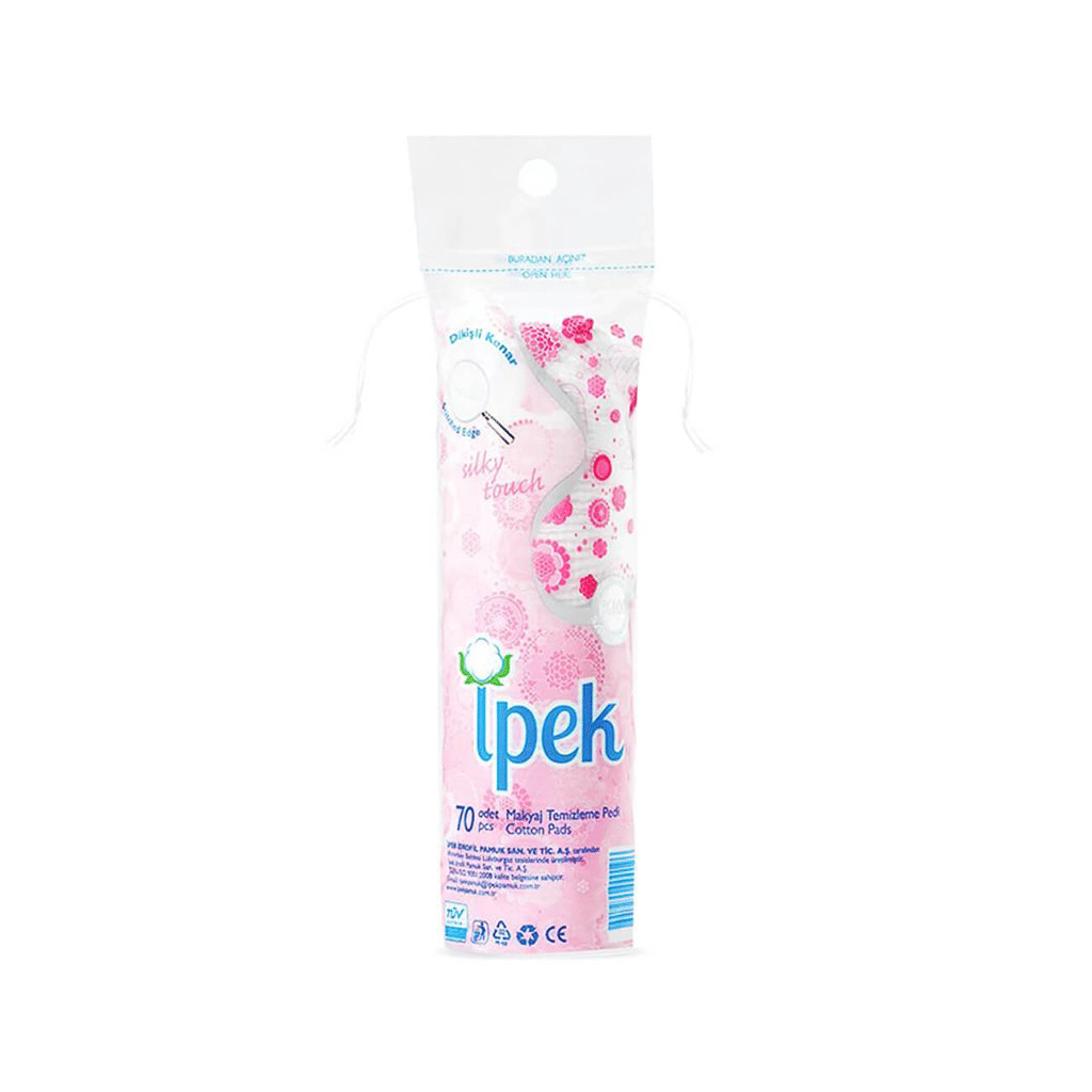 ipek-cotton-pads-70-pcs پد پاک کننده آرایش ایپک ۷۰ عدد