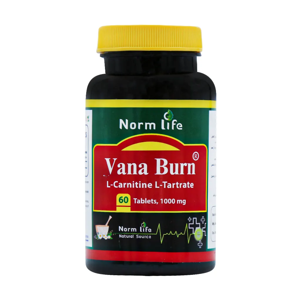 Norm life Vana Burn 1000 mg L-carnitine Tabs قیمت قرص ال کارنیتین وانا برن 1000 میلی گرم نورم لایف