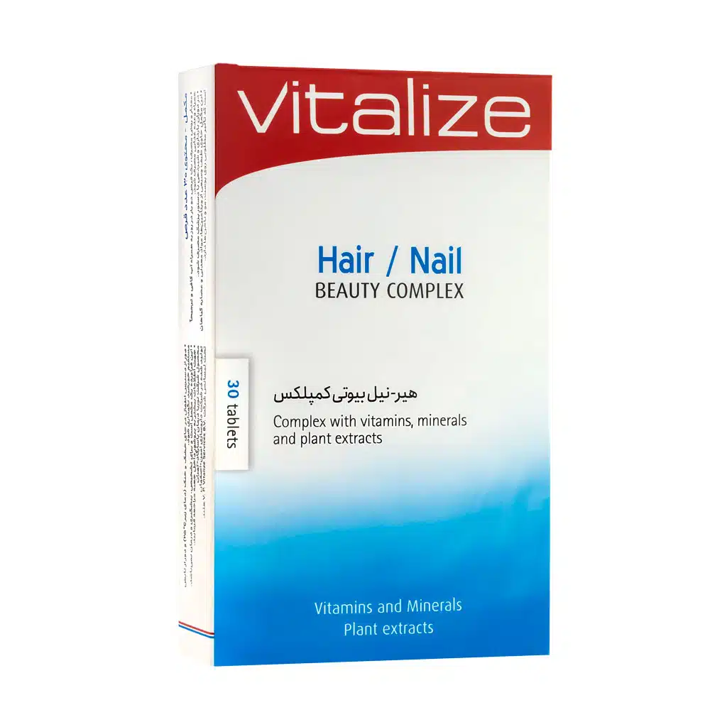 Vitalize-Hair-Nail-Beauty-Complex-tabs.jpg.webp قرص هیر نیل بیوتی کمپلکس ویتالایز 30 عدد