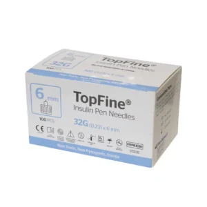 سر سوزن قلم انسولین 6 میلی متری تاپ فاین 100 عدد