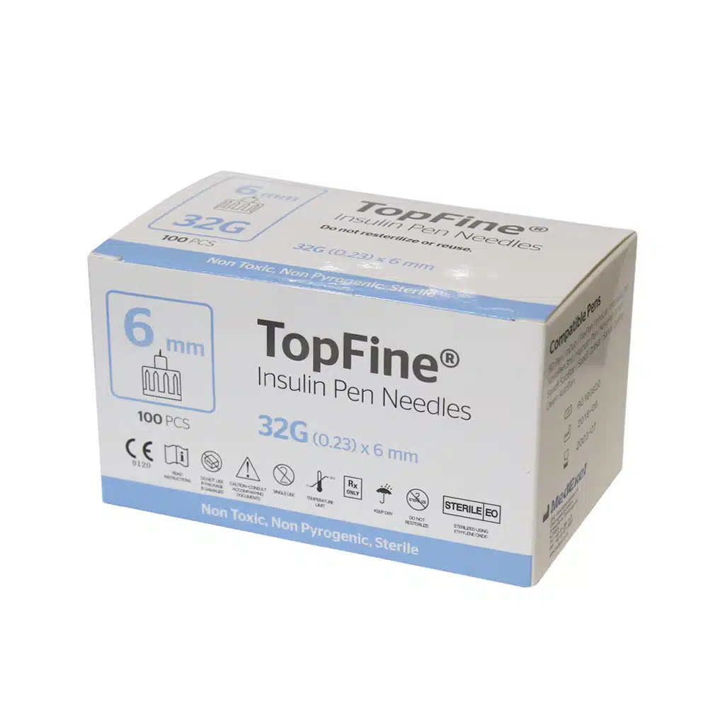 01.jpg.webp سر سوزن قلم انسولین 6 میلی متری تاپ فاین 100 عدد