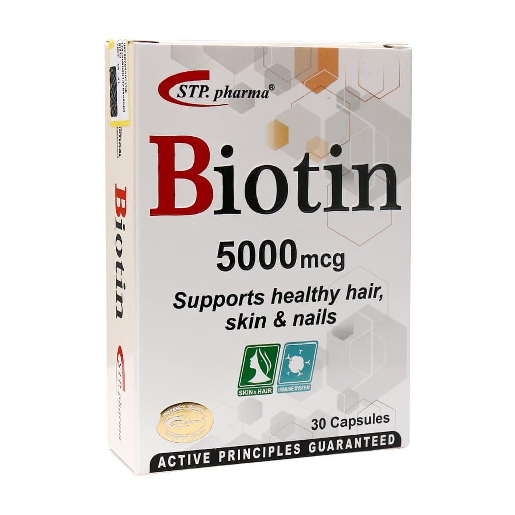 STP Pharma Biotin 5000 Mcg 30 Caps بیوتین 5000 اس تی پی فارما