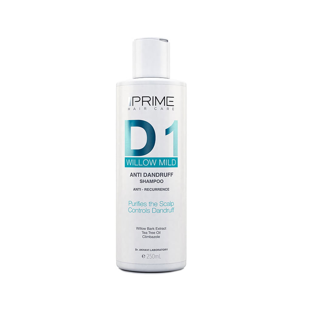 Prime D1 Willow Mild Anti Dandruff Shampoo 250 ml شامپو ضد شوره ملایم D1 پرایم