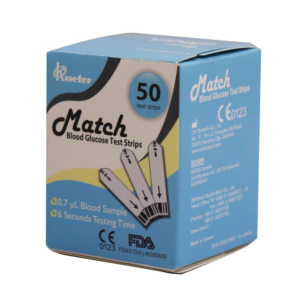 match-blood-glucose-50-test-strip نوار تست قند خون مچ 50 عدد
