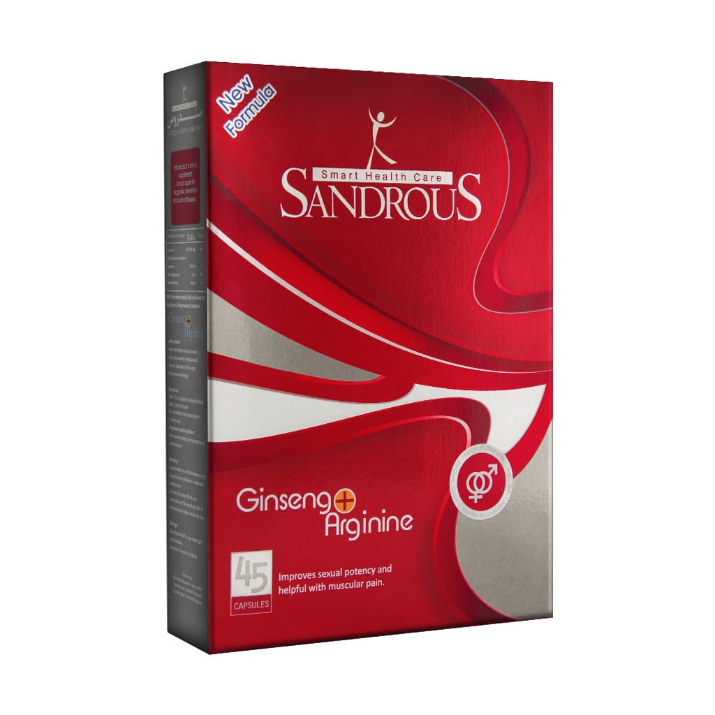 Sandrous-Ginseng-+-Arginine-45-caps قیمت کپسول جینسینگ + آرژنین سندروس