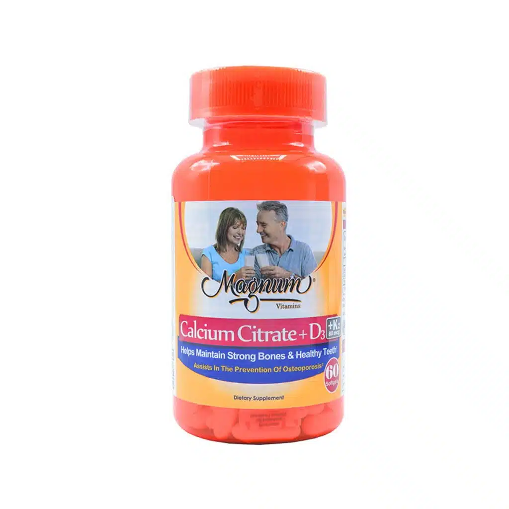 12.jpg.webp سافت ژل کلسیم سیترات D3 مگنوم ویتامینز 60 عدد