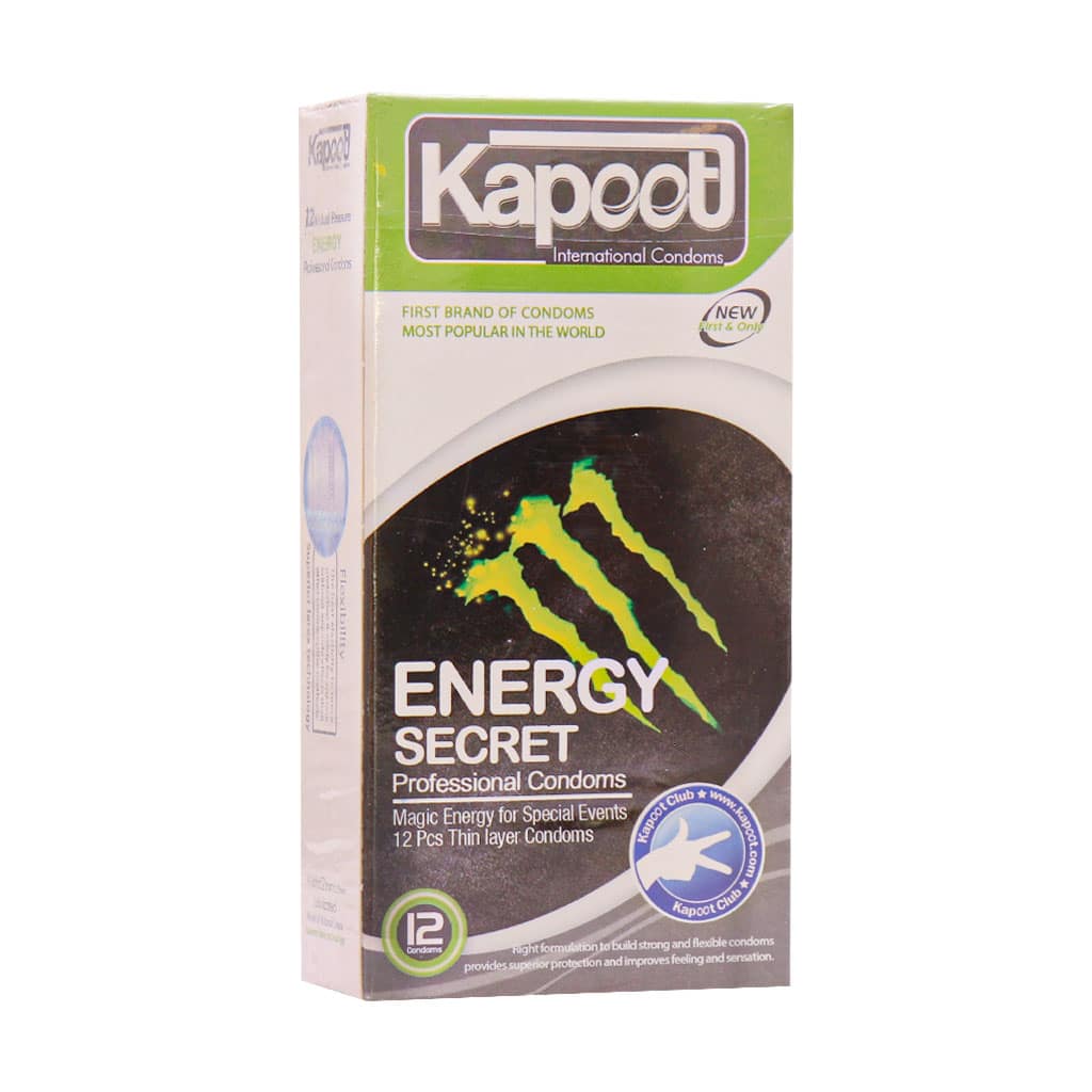 Kapoot-Energy-Secret-Condoms-12-Pcs قیمت کاندوم کاپوت مدل Energy Secret