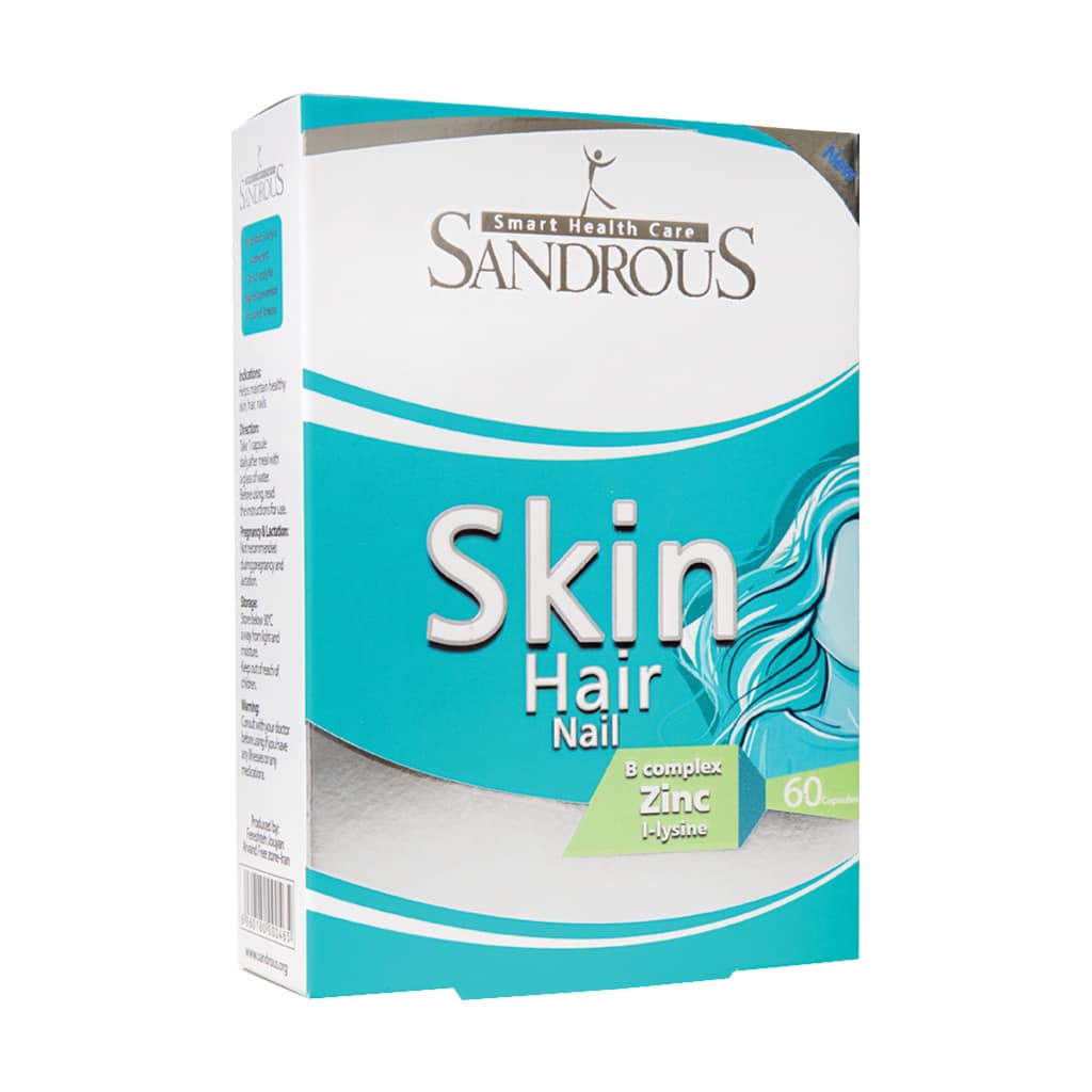 Sandrous-Skin-Hair-Nail-Supplement-60-Caps کپسول پوست مو و ناخن سندروس