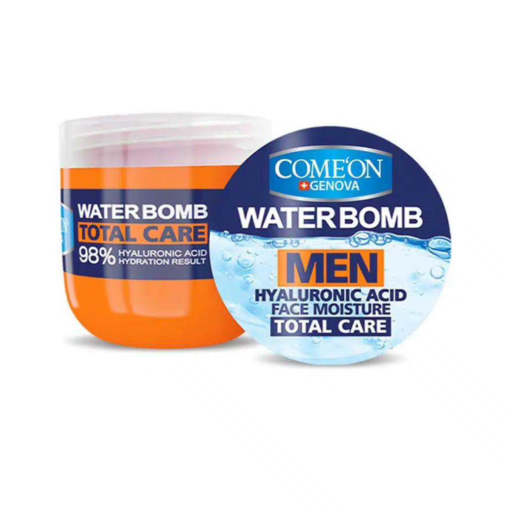 Comeon-Total-Care-Men-Water-Bomb-Hydrator-200-ml.jpg.webp ژل کرم آبرسان واتر بمب آقایان مدل Total Care کامان 200 میلی لیتر
