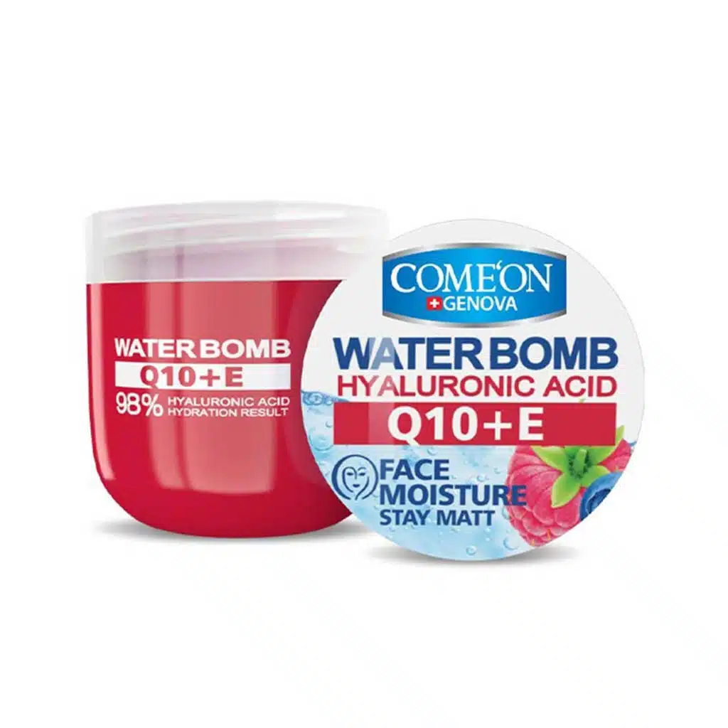 Comeon-Water-Bomb-Hydrator-with-Q10.jpg.webp واتر بمب حاوی کوآنزیم Q10 کامان 200 میلی لیتر