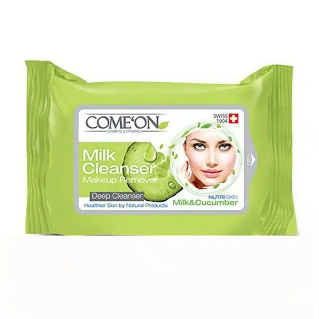 ComeOn-Cleansing-Milk-make-up-remover-Wet-Towel.jpg.webp دستمال مرطوب پاک کننده آرایش کامان 20 عدد